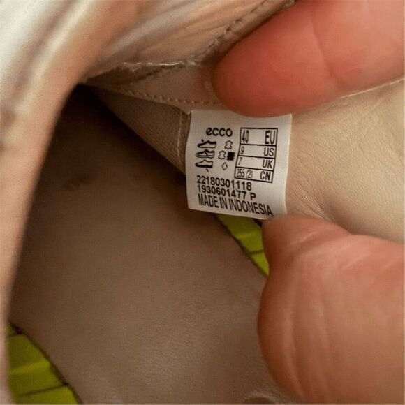 ECCO Flexure T-Cap Low Pink Leather Sneakers Womans Size 9 - Picture 7 of 8